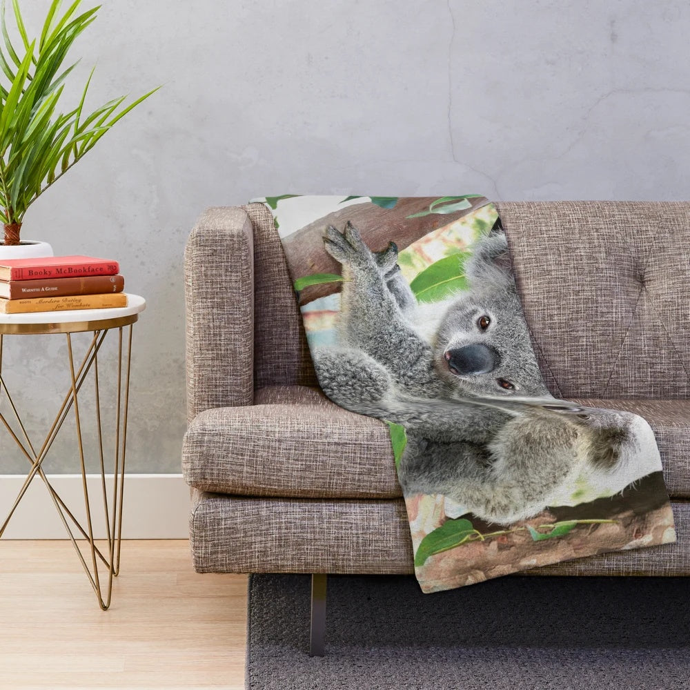 Soft and Cuddly Plush Koala Blanket