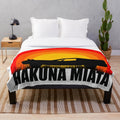 Soft and cozy plush blanket with Miata car design
