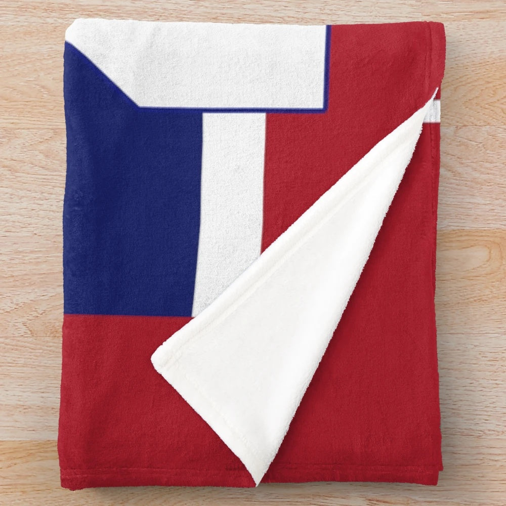 Soft and cozy plush blanket featuring a hockey theme for sports enthusiasts