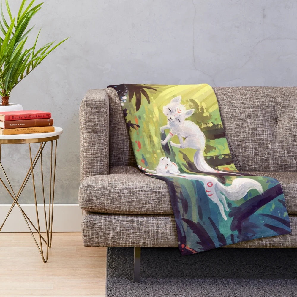 Soft and plush forest animal design blanket