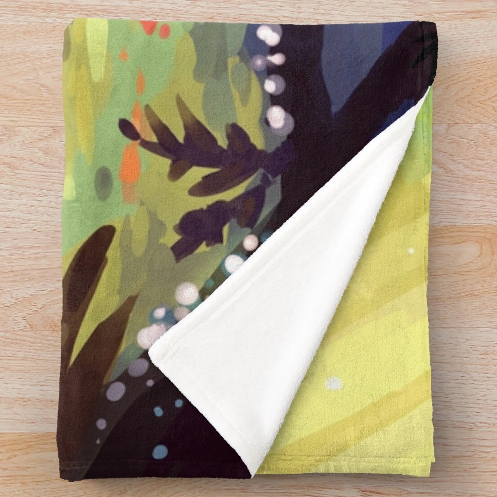 Soft and plush forest animal design blanket