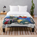 Cozy plush blanket with a furry, animal-inspired design