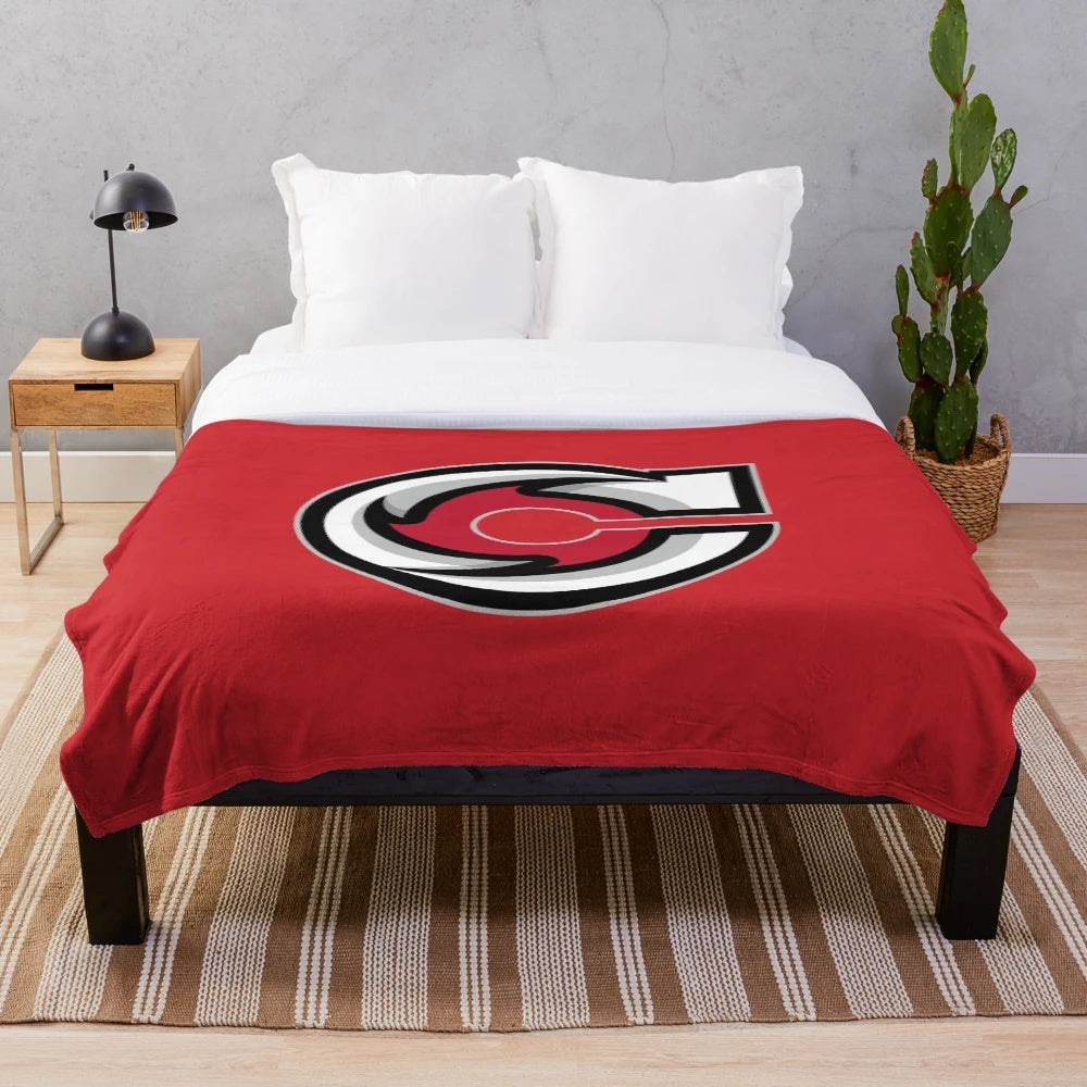 Cincinnati Cyclones Inspired Plush Blanket