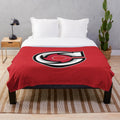 Cincinnati Cyclones Inspired Plush Blanket