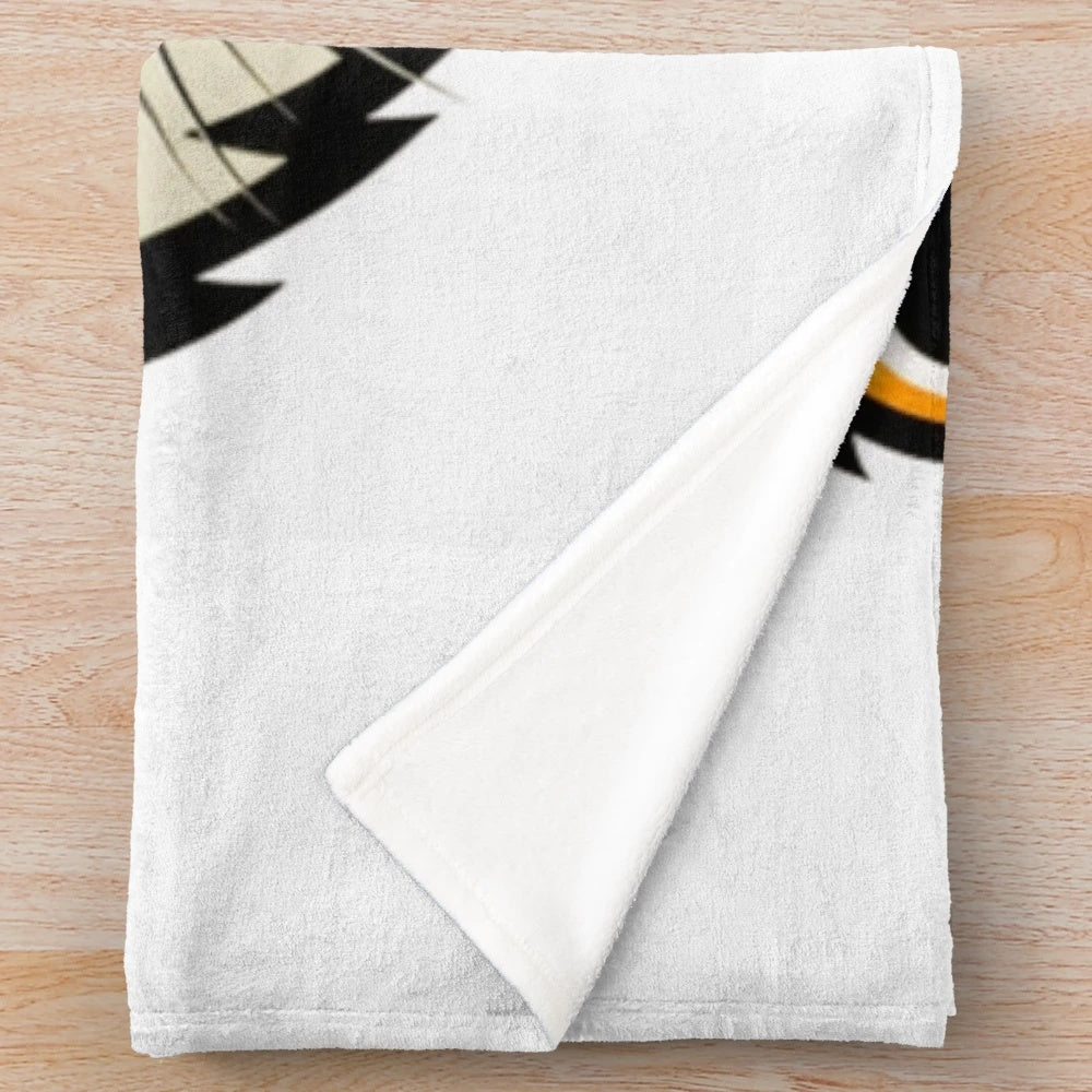 Closeup of a soft, plush tiger-patterned blanket