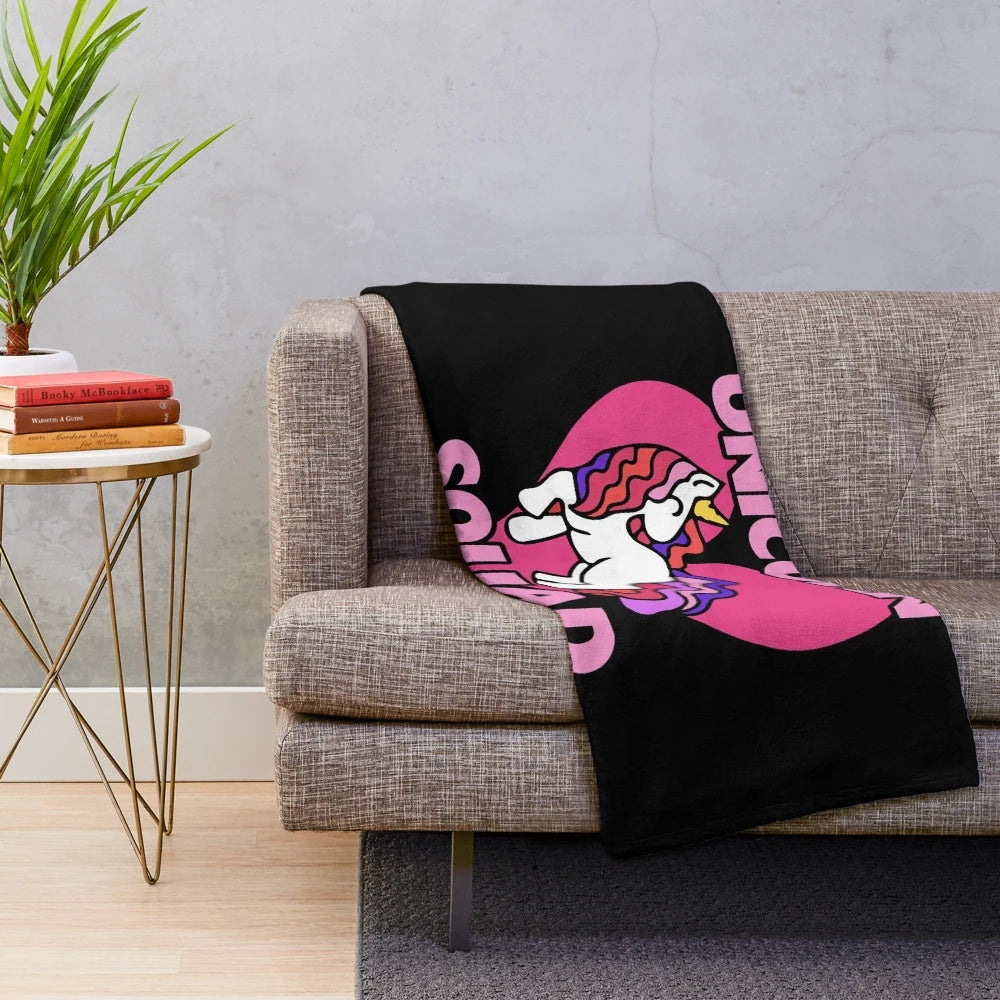 Soft and cozy plush unicorn blanket