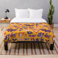 Yellow bat plush blanket with cozy, soft material