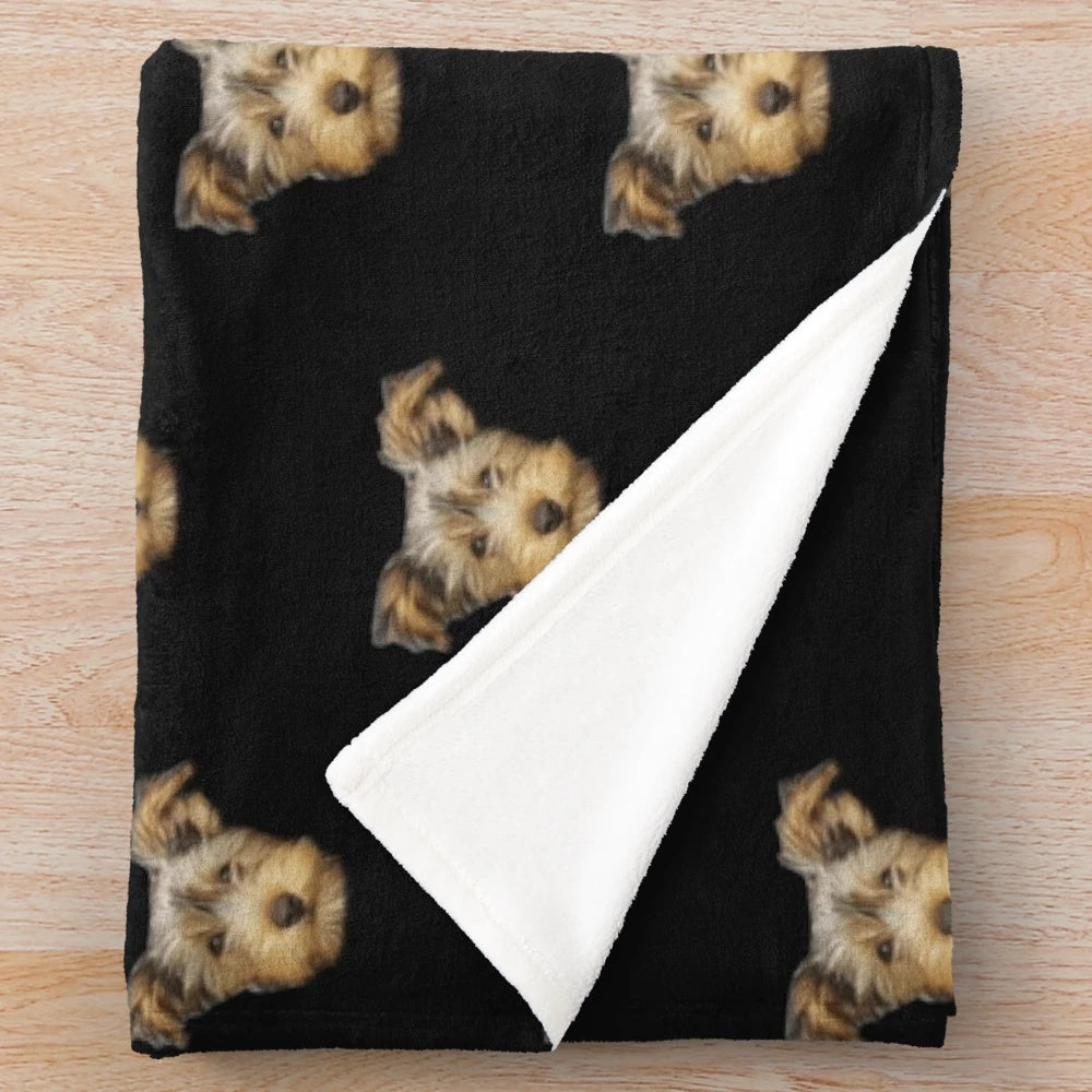 Yorkshire Terrier plush blanket