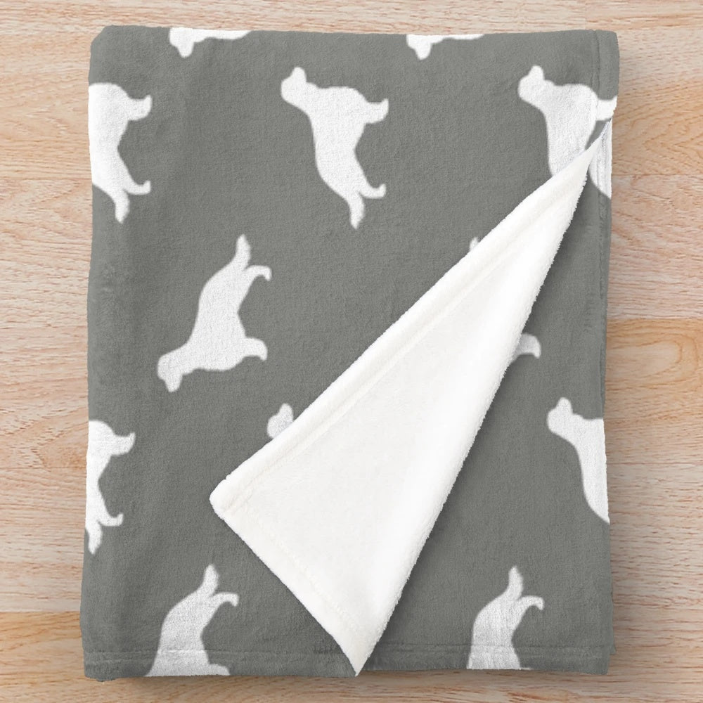 Welsh Springer Spaniel silhouette design on a soft, plush blanket
