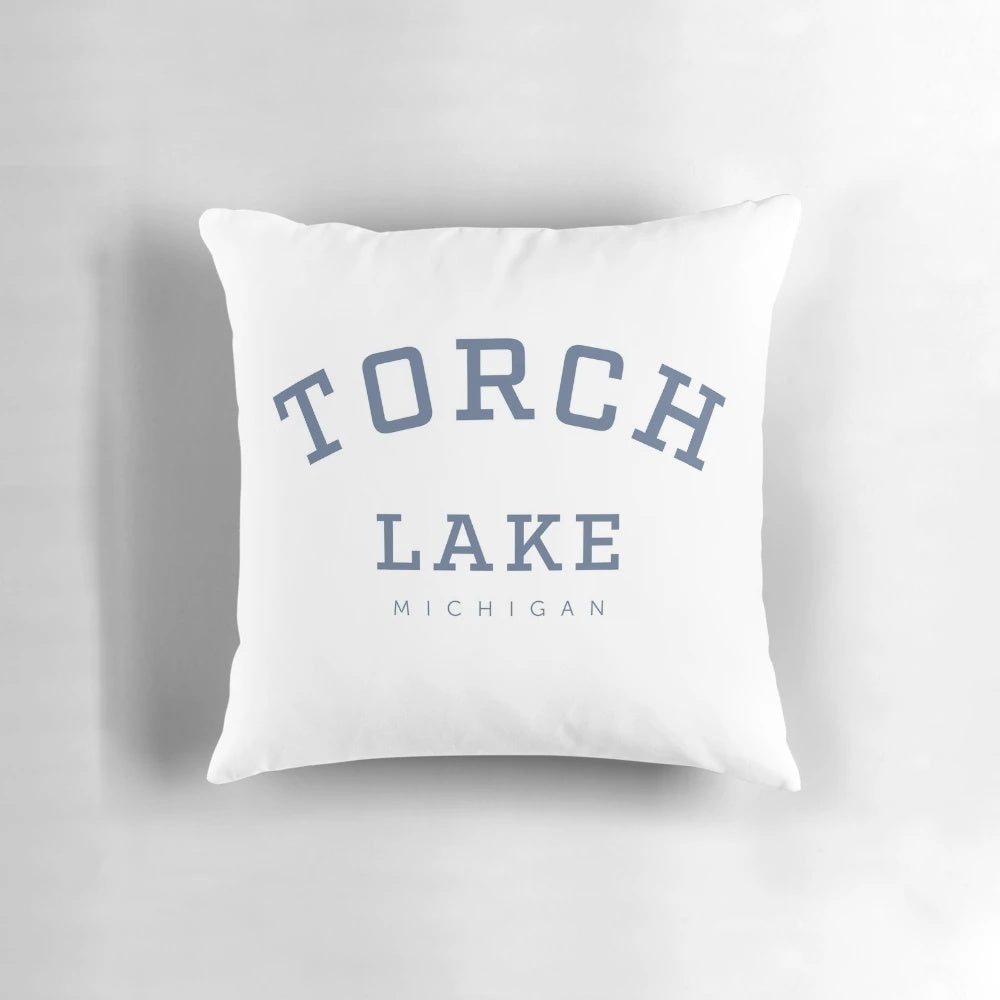 Torch Lake Michigan Landscape Pillow