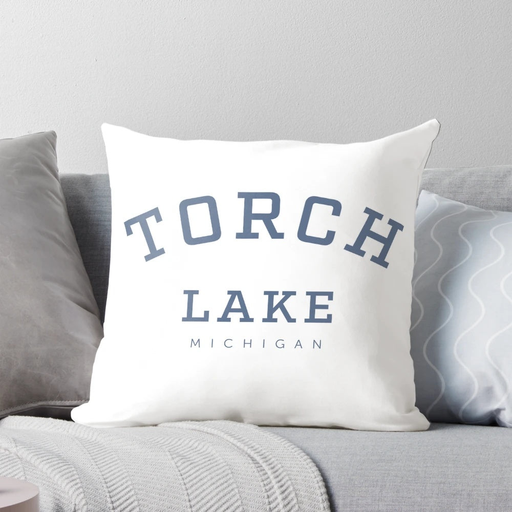 Torch Lake Michigan Landscape Pillow