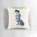 A whimsical and nautical-inspired pillow featuring a pilot fish design, perfect for travel and aviation enthusiasts.