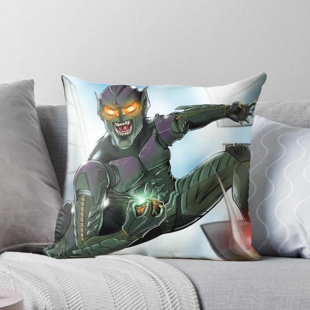 Green Goblin Gliding Pillow, a Marvel Comics-inspired pillow featuring the iconic supervillain's pumpkin glider