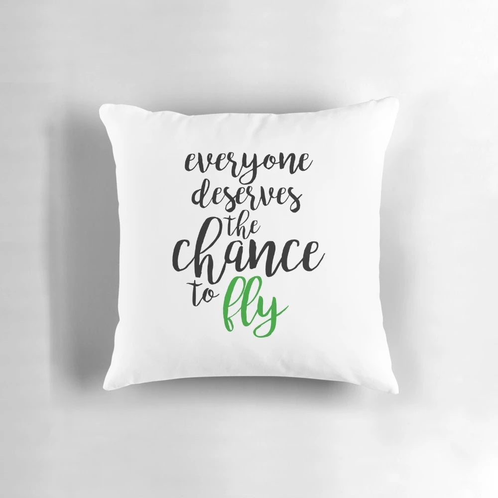 Wicked the Musical Pillow featuring characters Elphaba and Glinda