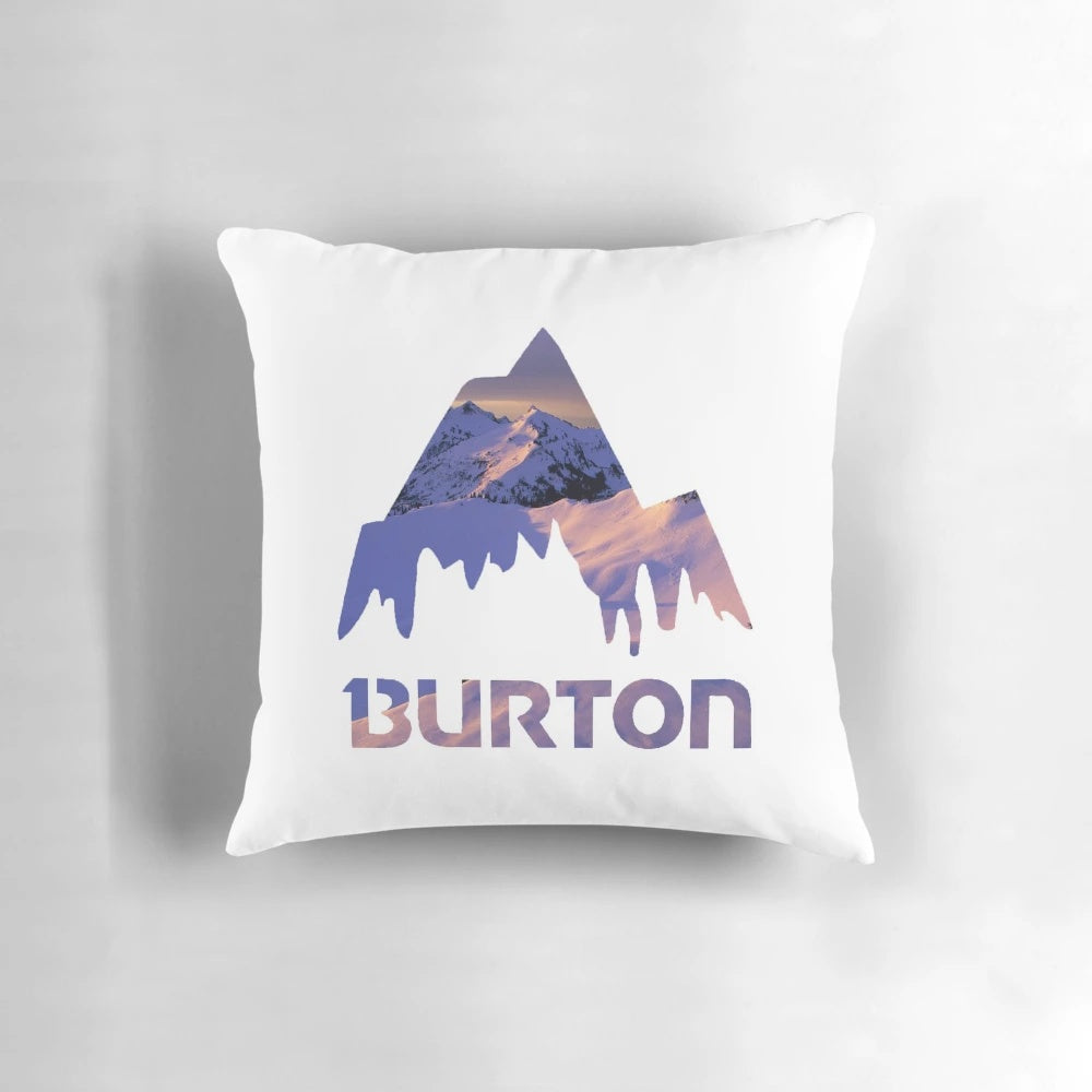 Burton Sunset Pillow featuring palm trees and a California beach scene