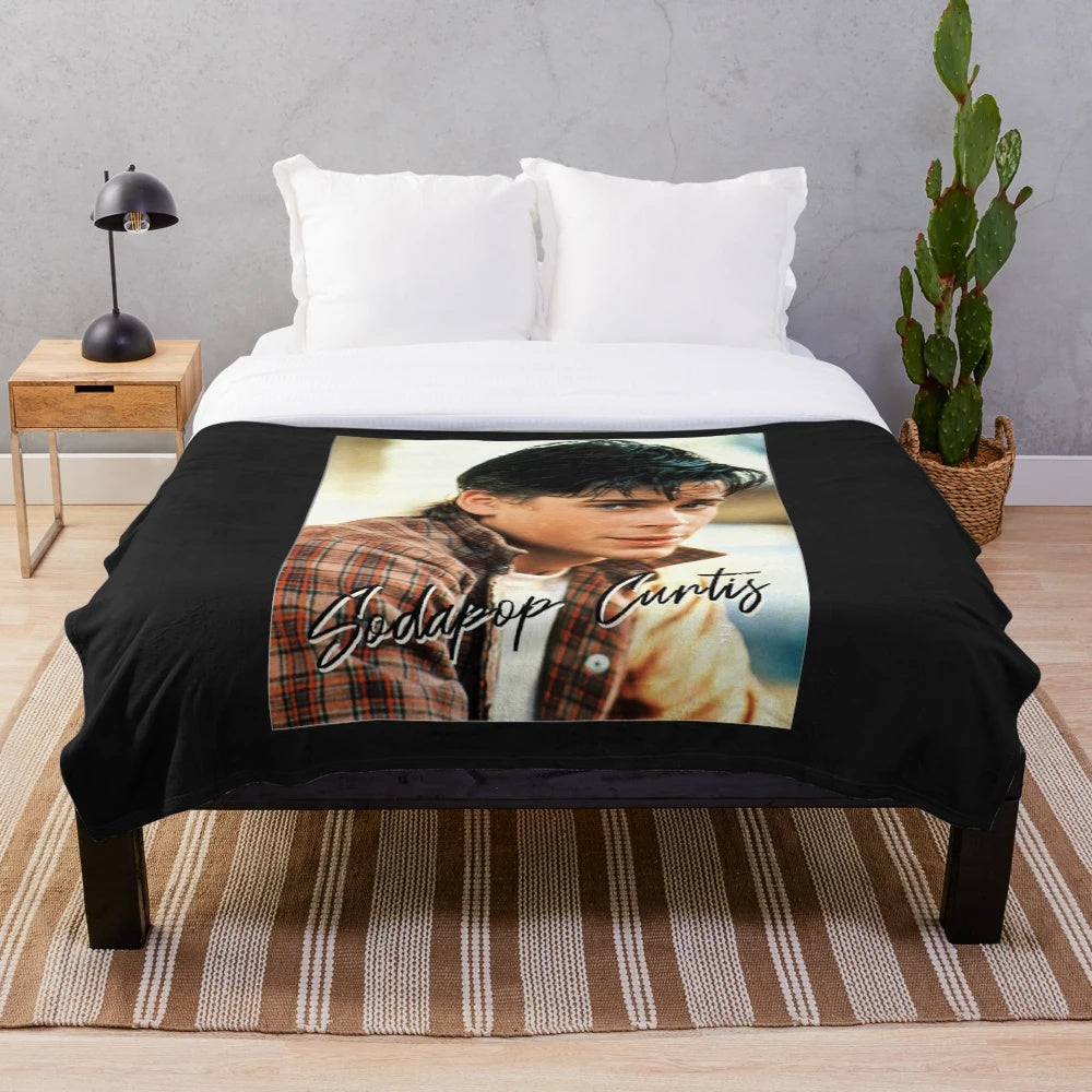 Sodapop Curtis The Outsiders 80s Movie Inspired Plush Blanket
