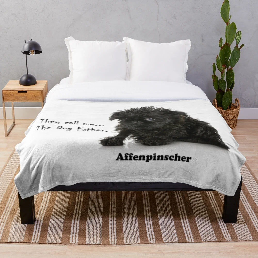 Soft and cuddly affenpinscher plush blanket