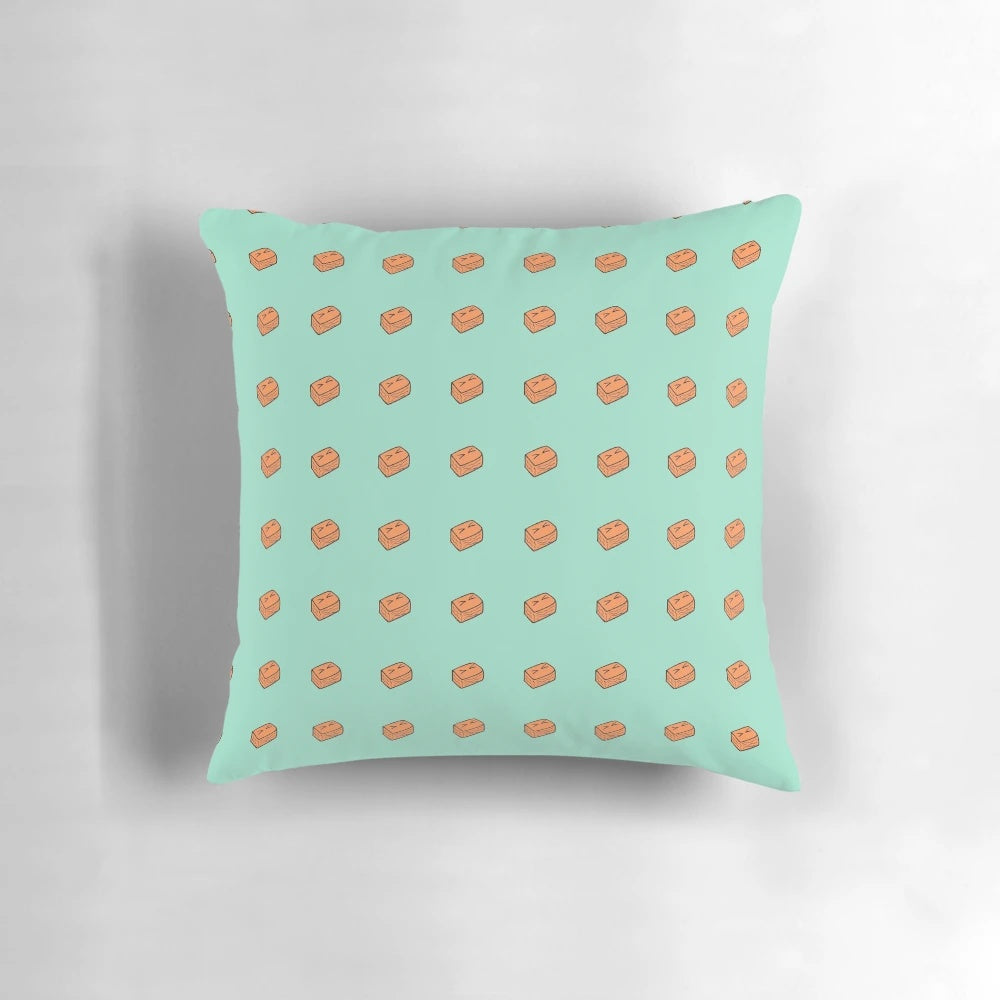 Kanom Chan-Inspired Decorative Pillow with Cute Smiling Design