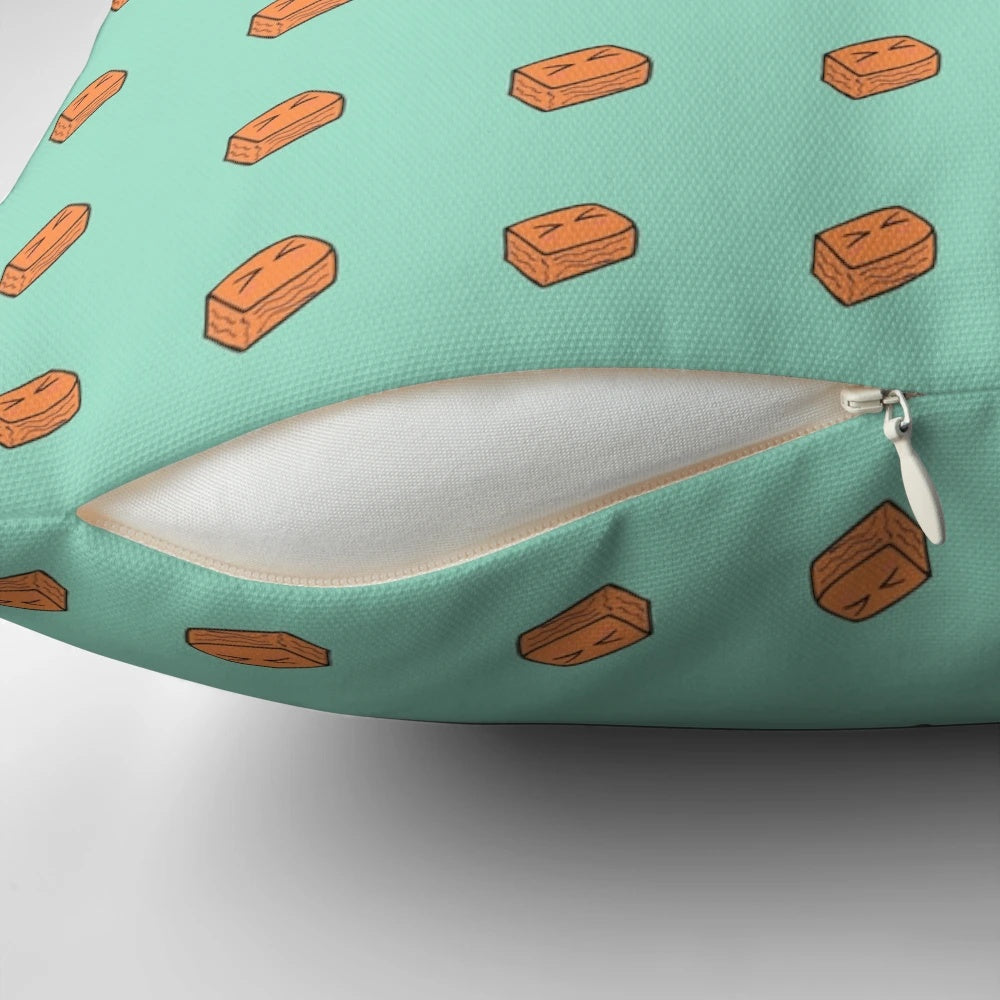 Kanom Chan-Inspired Decorative Pillow with Cute Smiling Design