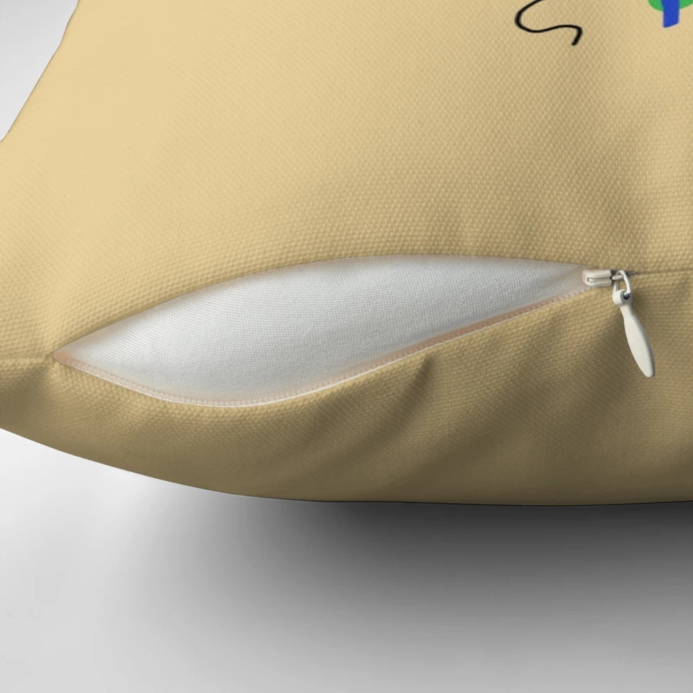 Soft and plush grey's anatomy themed pillow with meredith grey and derek shepherd design