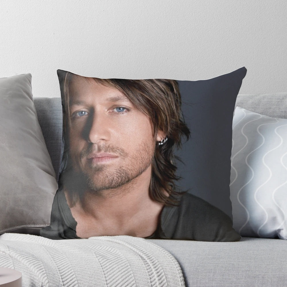 Cozy and stylish pillow featuring the tour dates of country music star Keith Urban