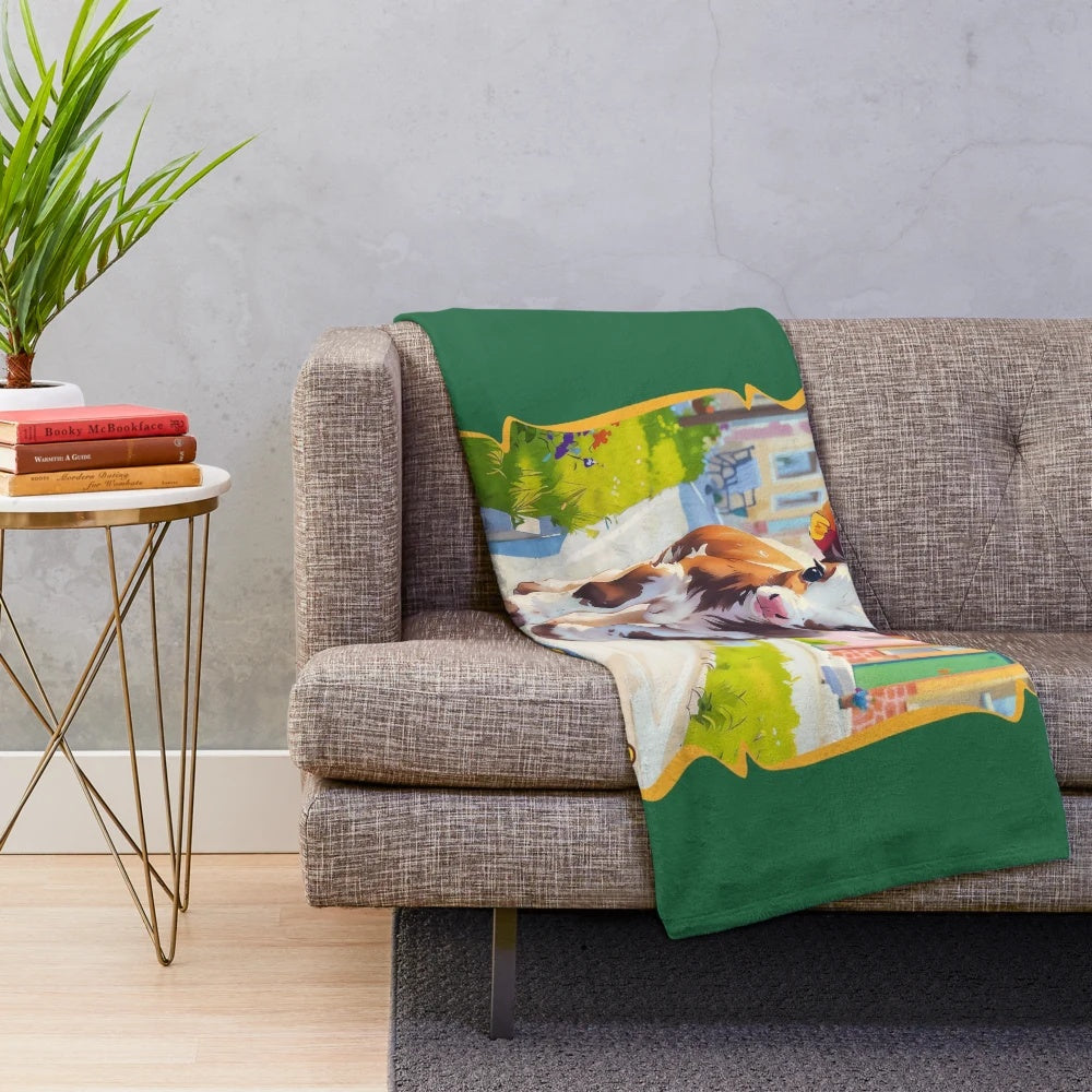 Plush blanket featuring a cute calf, symbol of animal welfare and compassion