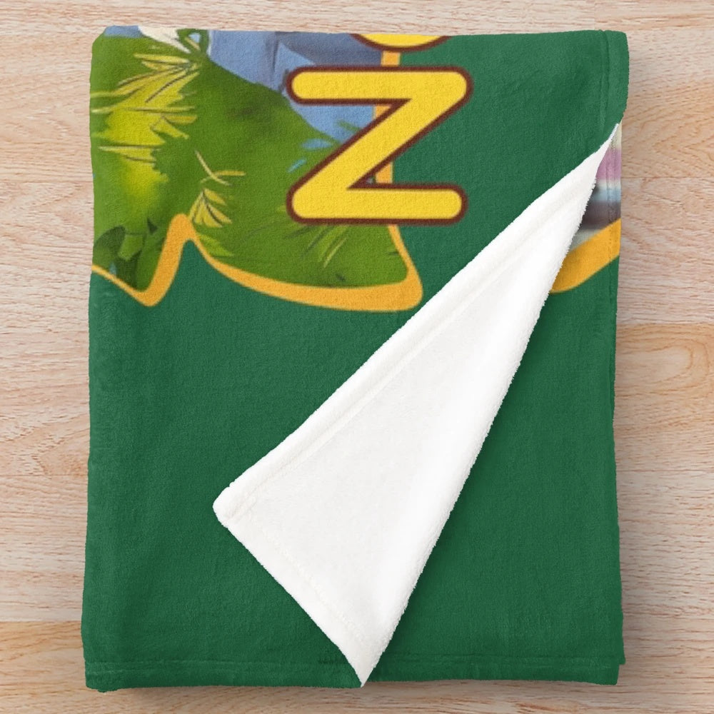 Plush blanket featuring a cute calf, symbol of animal welfare and compassion