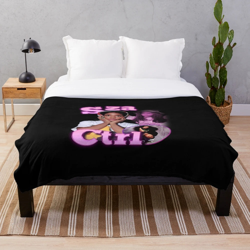 Sza 90s rap plush blanket