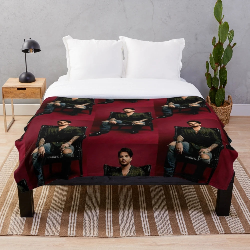 Soft and plush blanket inspired by the music artist Adam Lambert
