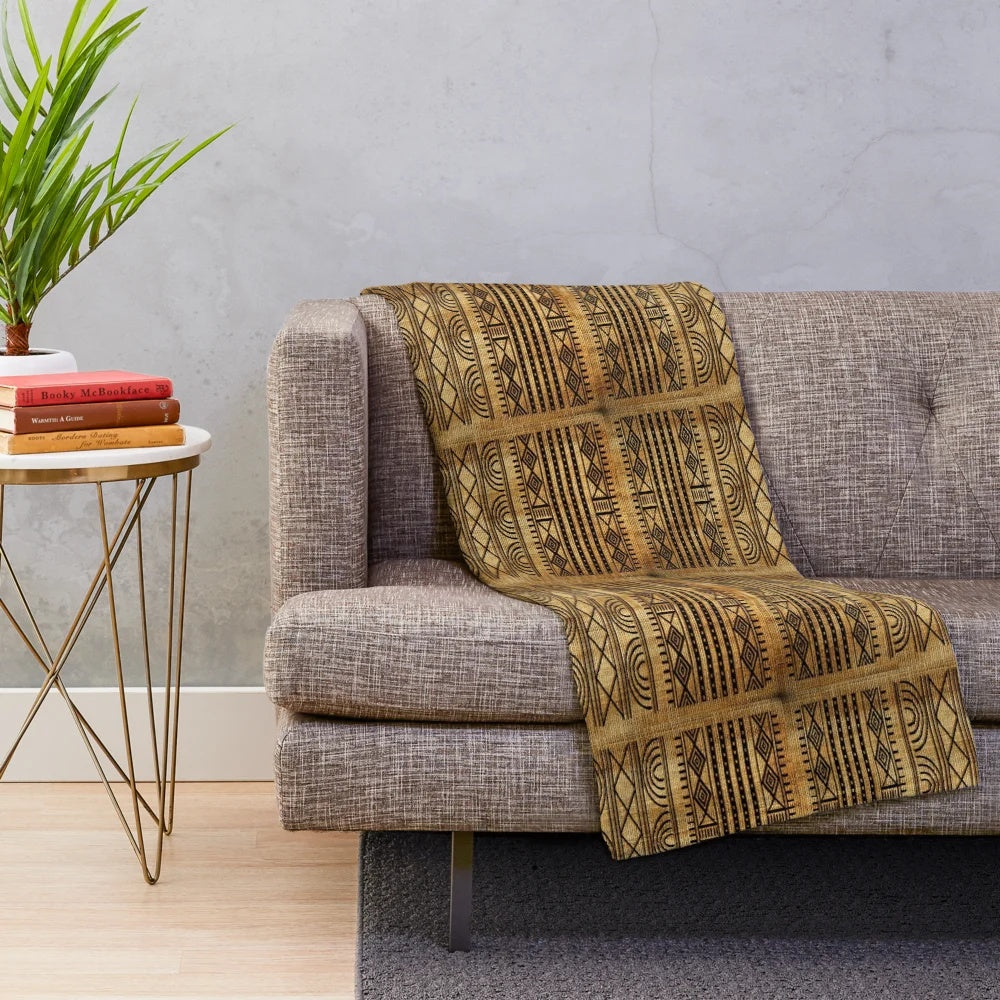 Soft and Cozy African Texture Plush Blanket with Intricate Patterns