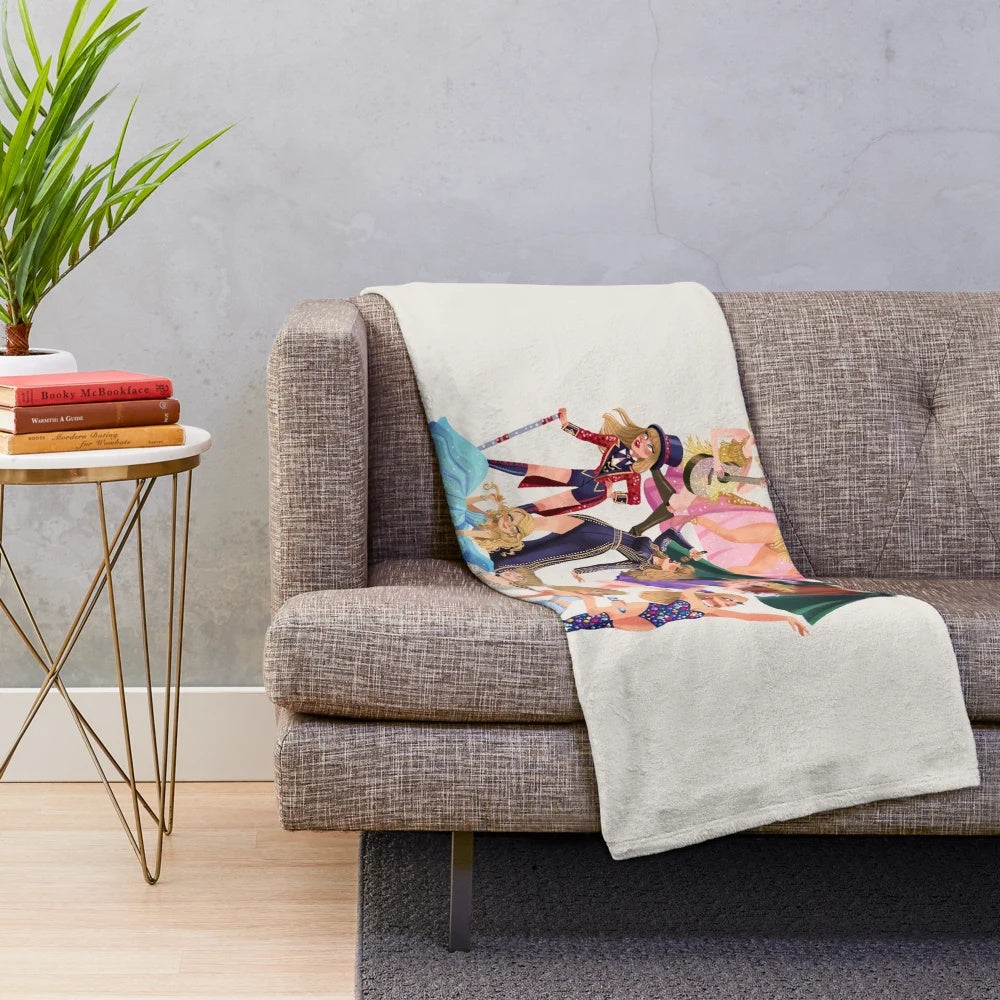 All Eras Plush Blanket with a vintage, nostalgic design