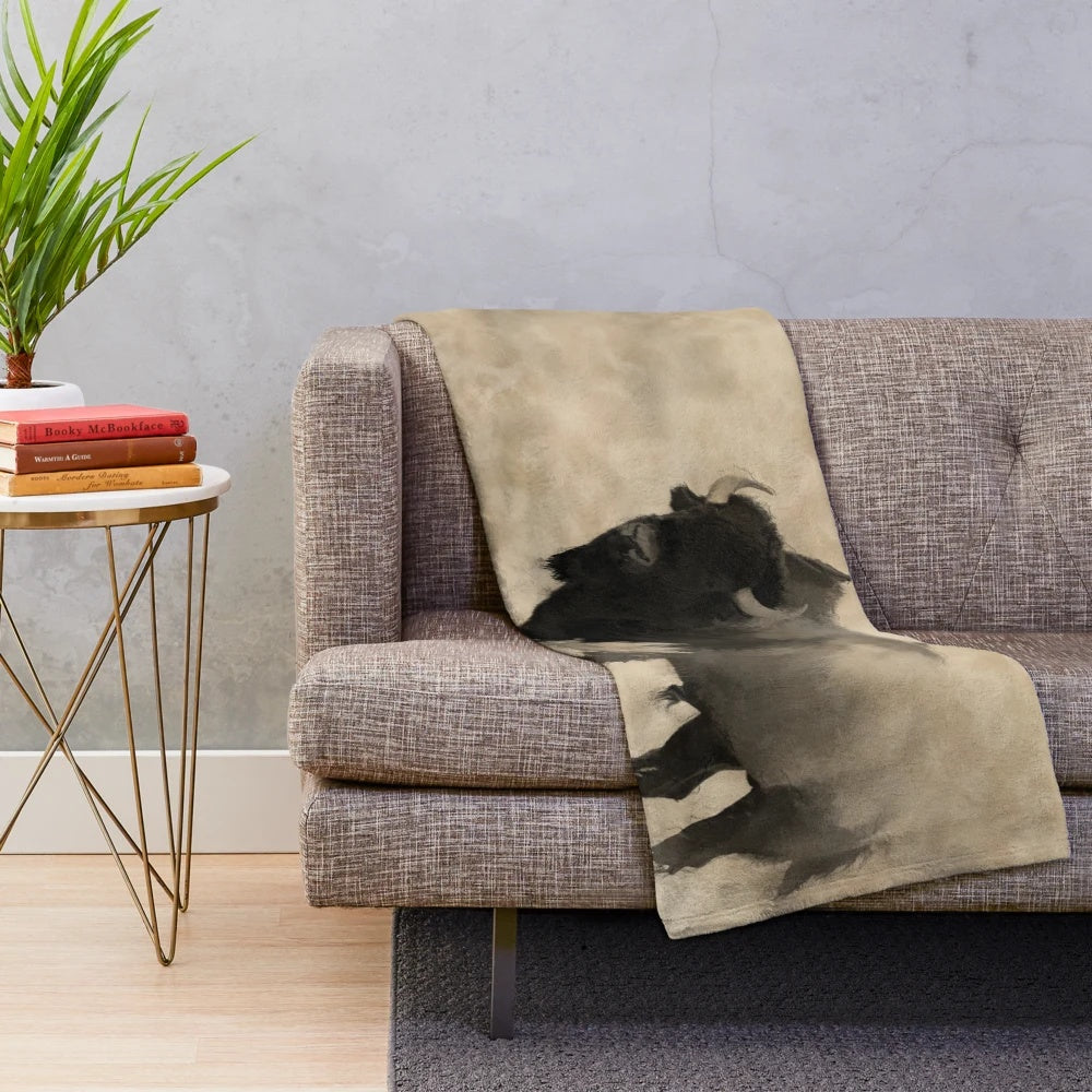 American Buffalo - Plains Bison Plush Blanket