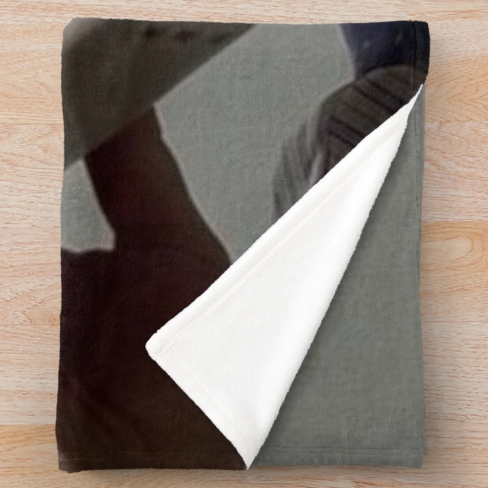 Soft and plush American Psycho-themed blanket featuring the iconic character Patrick Bateman