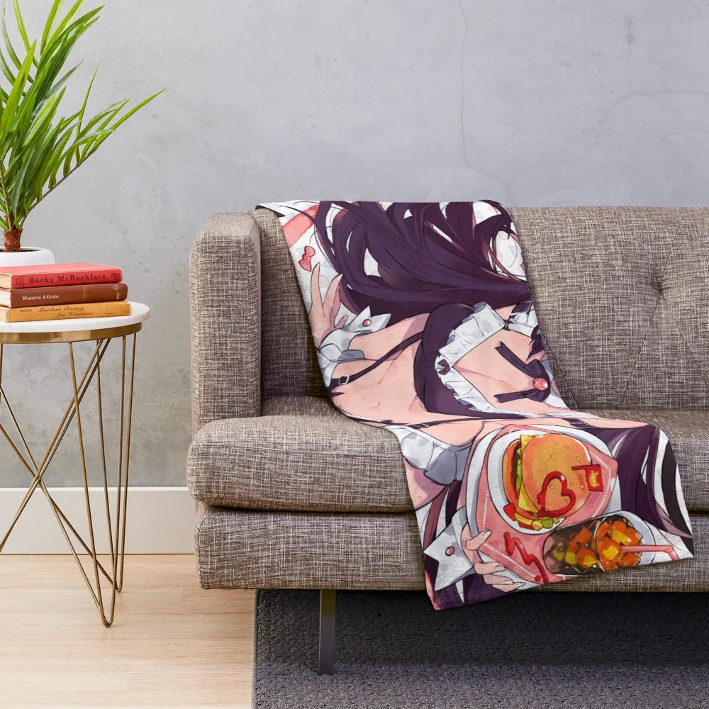 Soft and plush anime girl blanket for home and bedroom decor