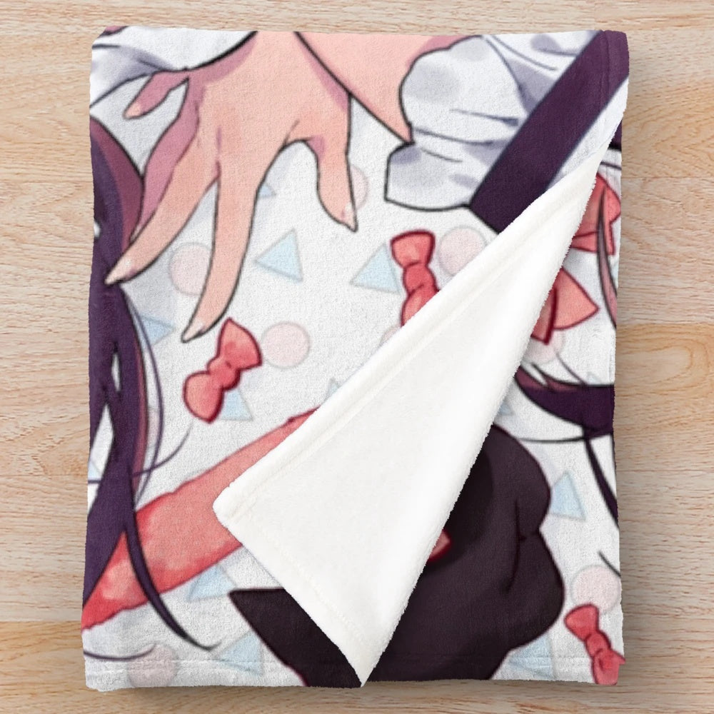 Soft and plush anime girl blanket for home and bedroom decor