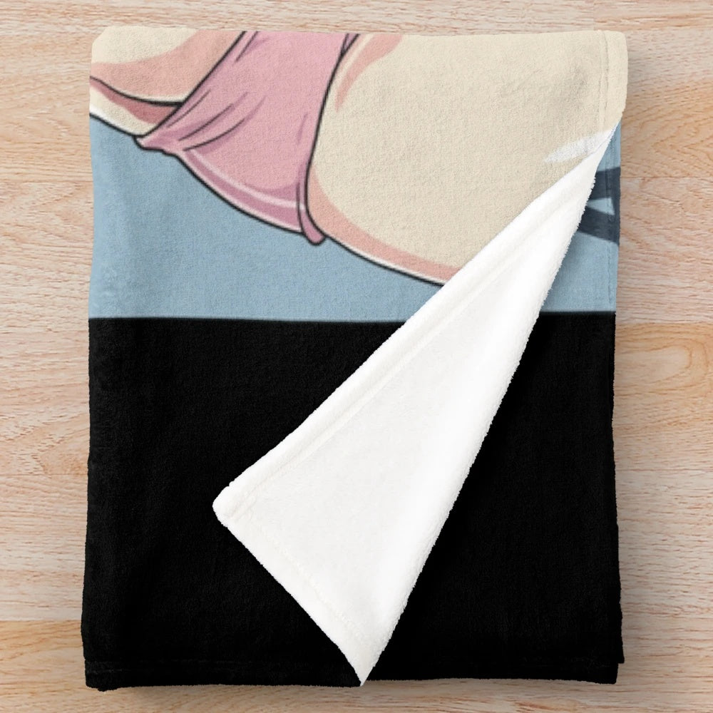Soft and plush anime girl themed blanket