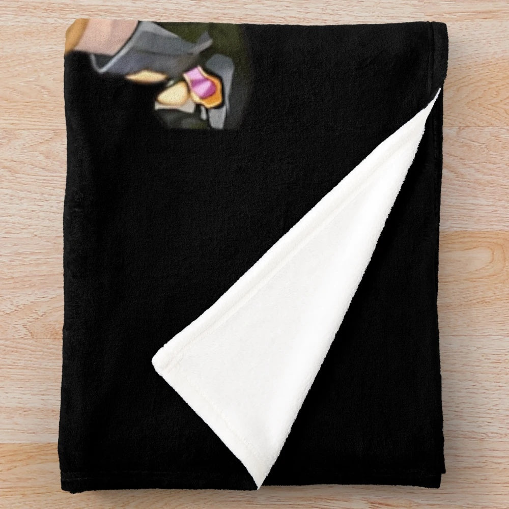 Anime-inspired plush blanket featuring Bulma from Dragonball Z
