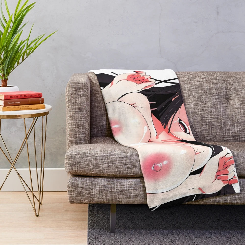 Anime-inspired plush blanket for a cozy home