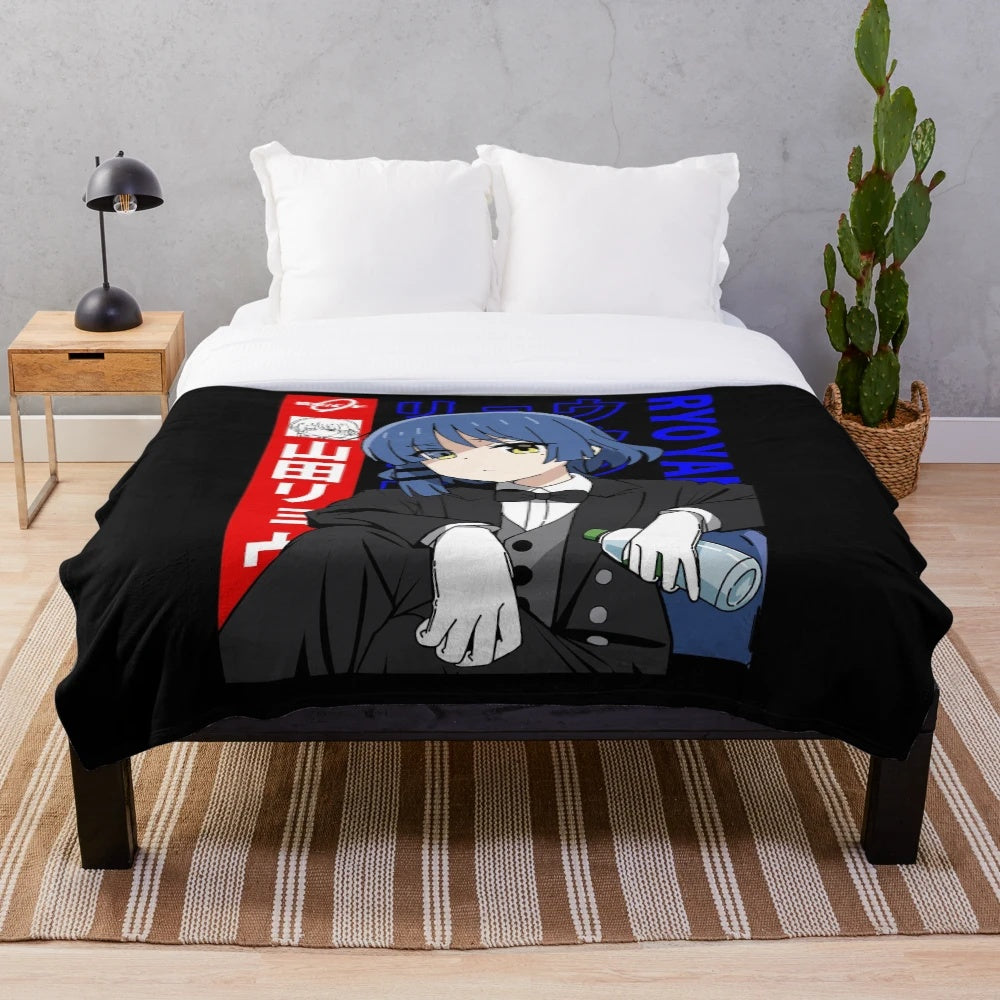 Ryo Yamada anime character plush blanket