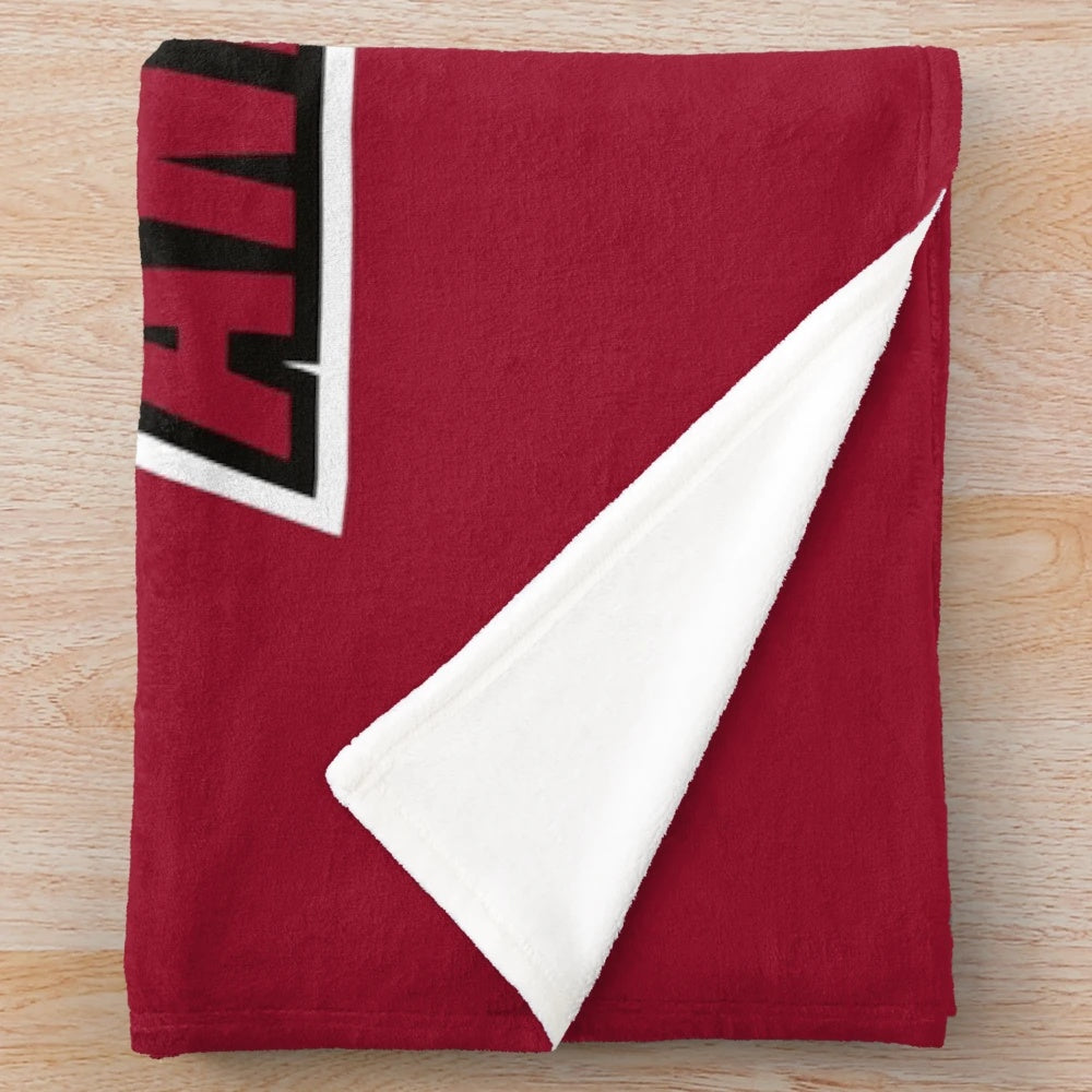 Anna Maria Amcats plush blanket, soft and cozy college fan gear