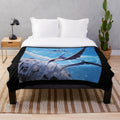 Asia aqua plush blanket