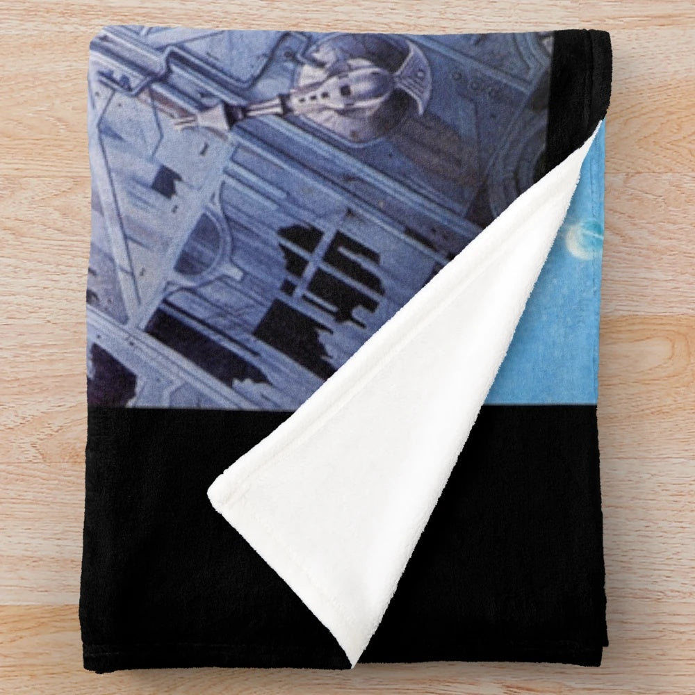 Asia aqua plush blanket