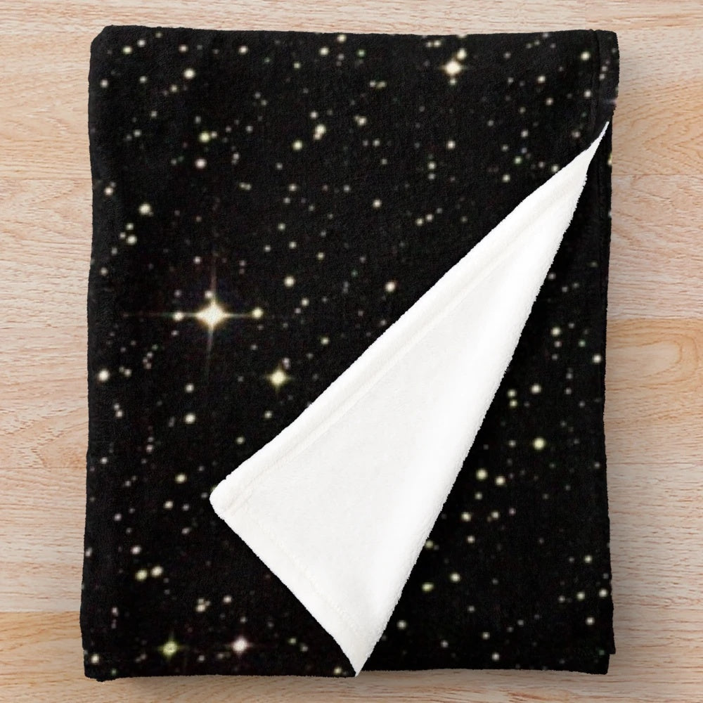 Soft and cozy plush blanket with Astroworld-inspired design