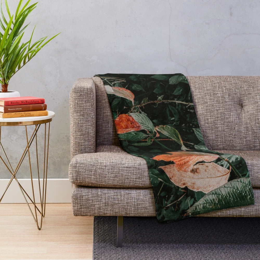 Soft and plush autumn-themed blanket