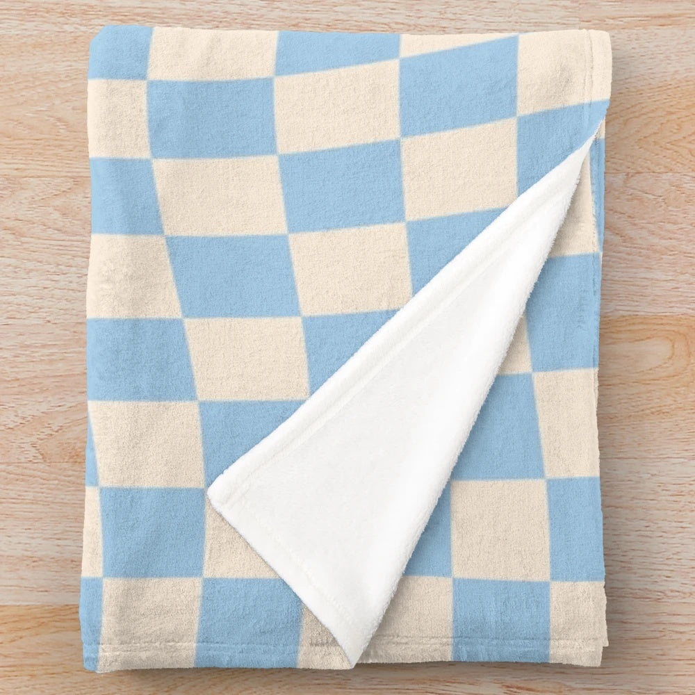 Baby blue twist plush blanket