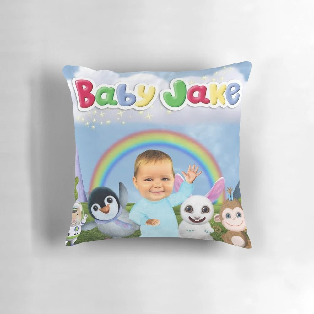 Soft and plush Baby Jake themed pillow for nursery and toddler beds