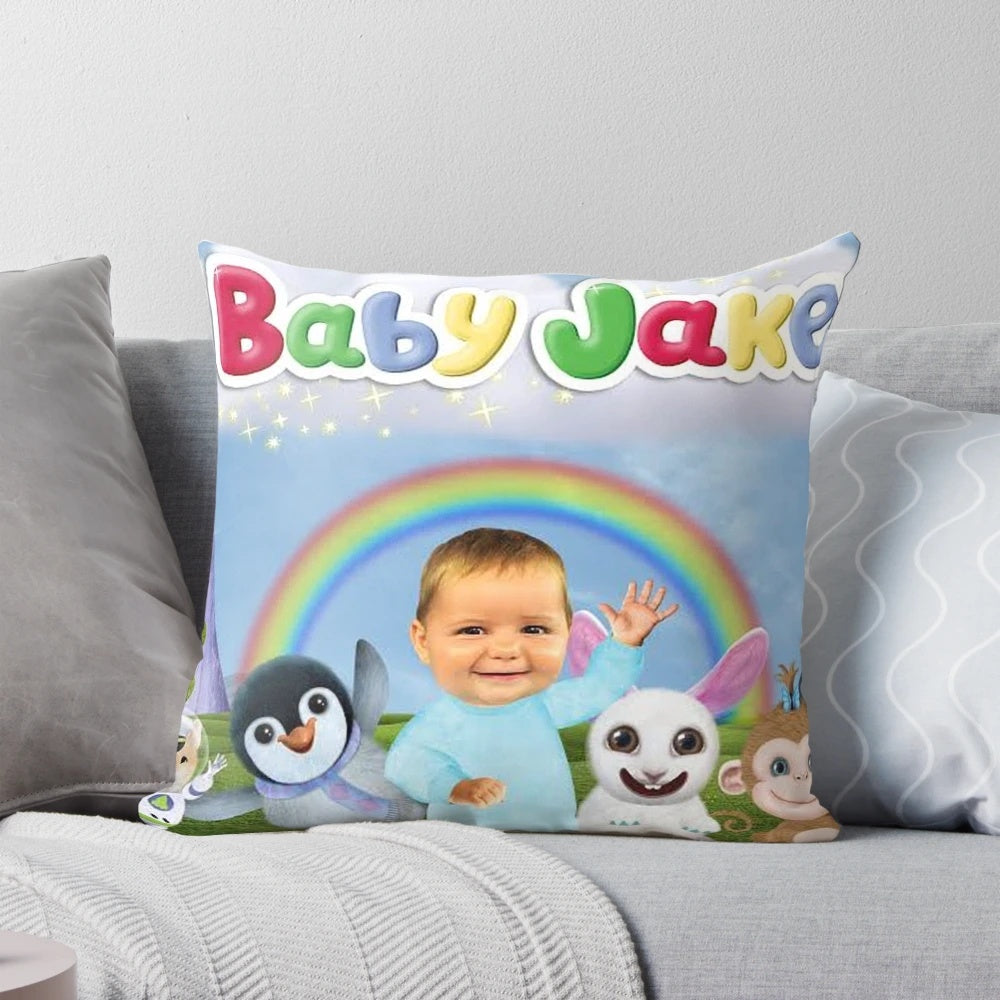Soft and plush Baby Jake themed pillow for nursery and toddler beds