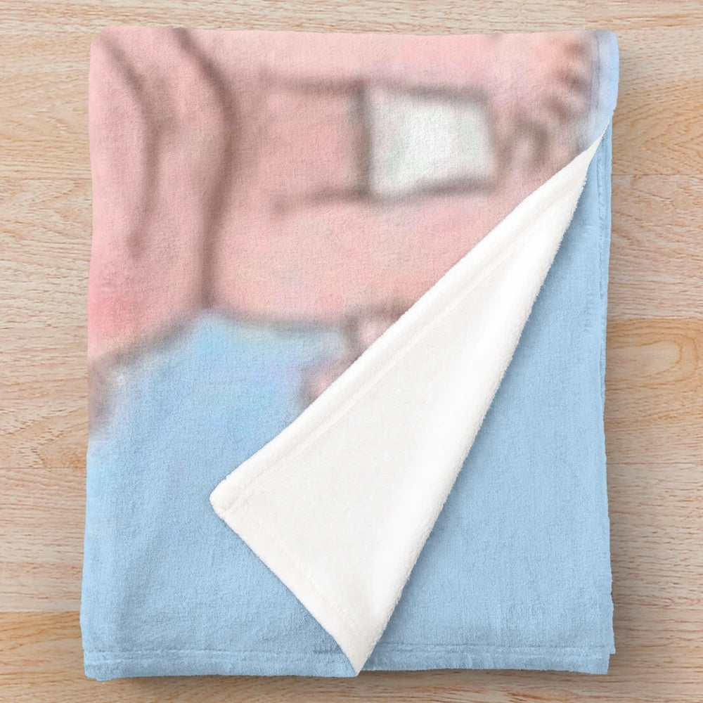 Soft blue baby plush blanket