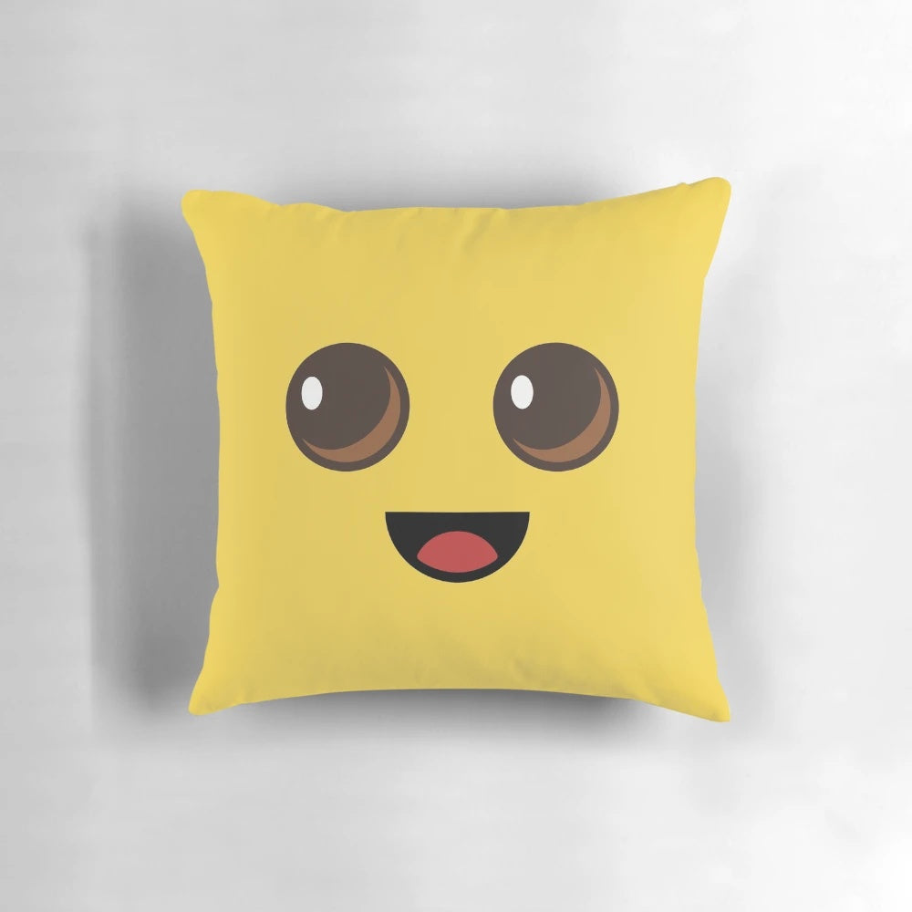 Soft and plush banana-shaped pillow with a battle royale gaming design