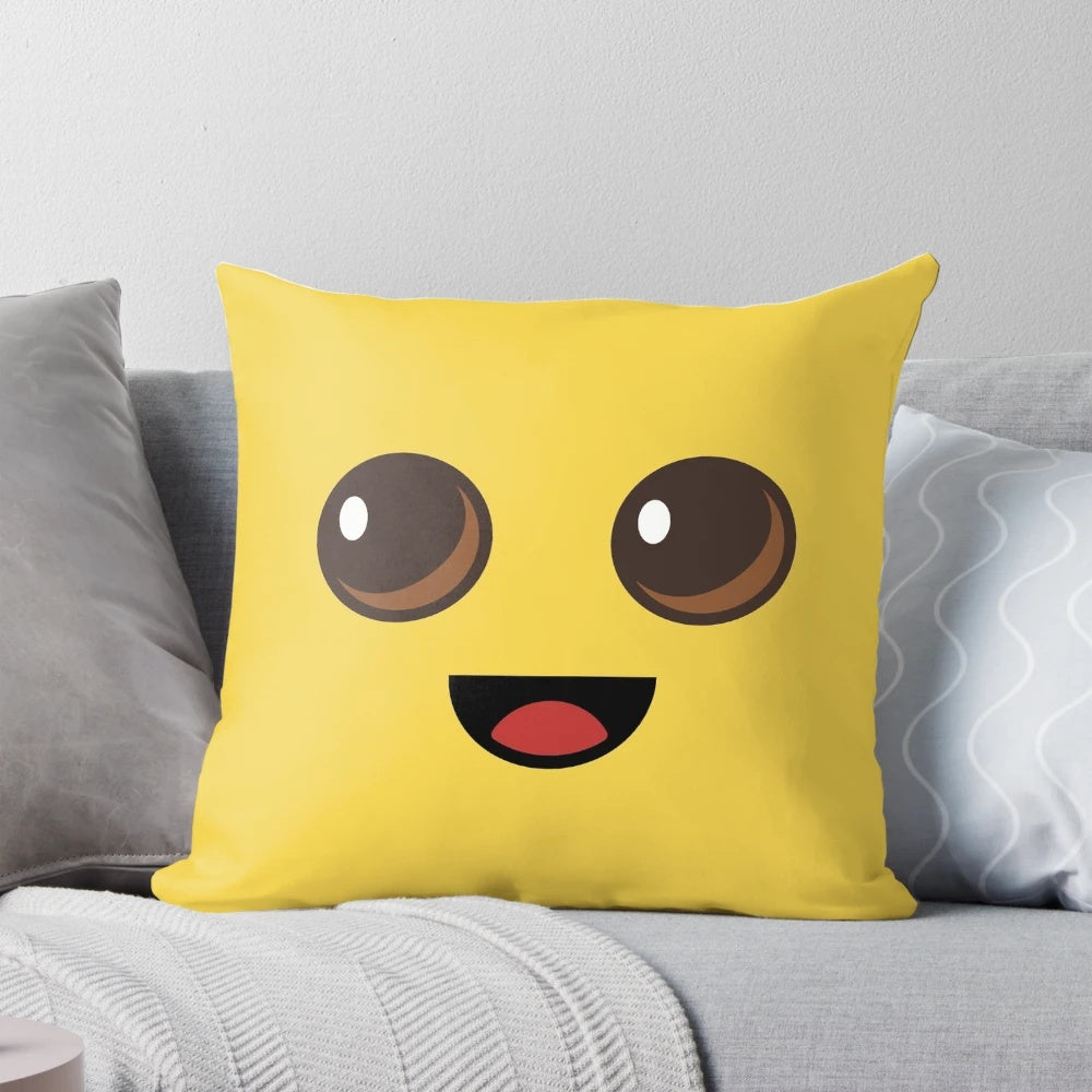 Soft and plush banana-shaped pillow with a battle royale gaming design